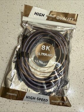 8K Ultra HD High-Speed Braided HDMI Cable - Gray